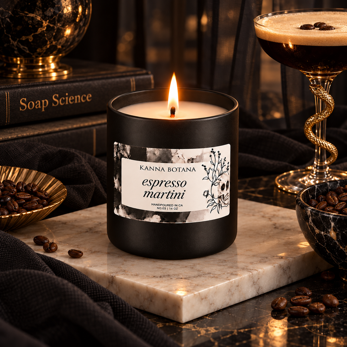 Hand- Poured Soy Wax Candle | Espresso Martini