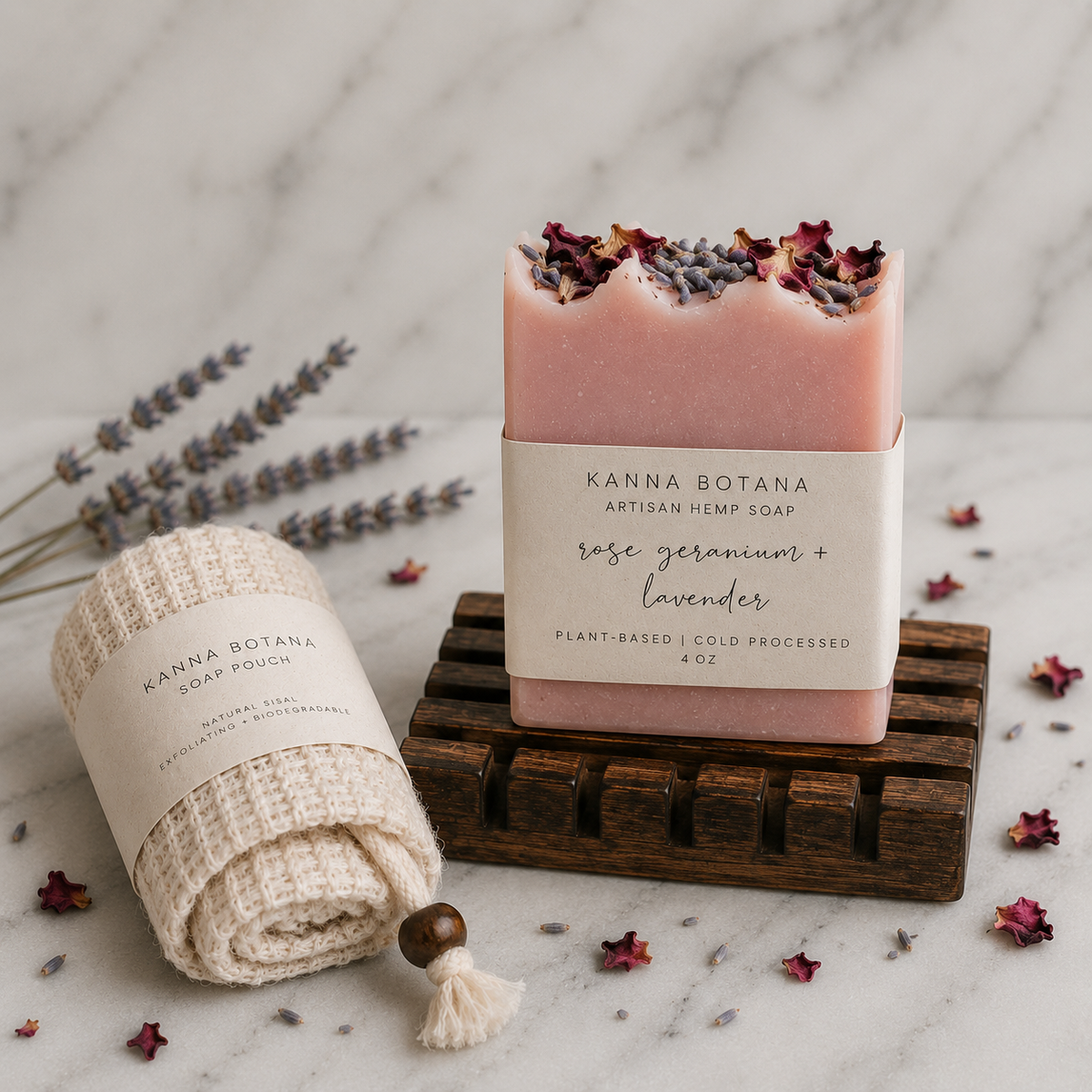 Rose Geranium + Lavender Soap
